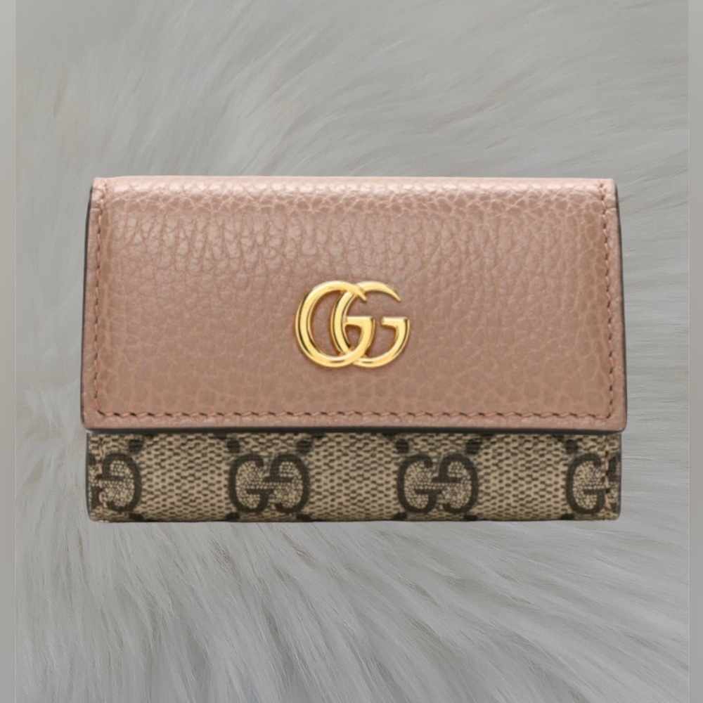 Dollar Calfskin GG Supreme Monogram Marmot 6Key Holder Case & Gucci Box included